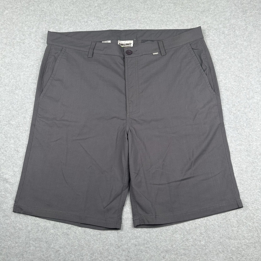 Cariloha Mens Shorts Mens‎ 38 Gray Bamboo 10" Bermuda Chino Casual Outdoor Golf